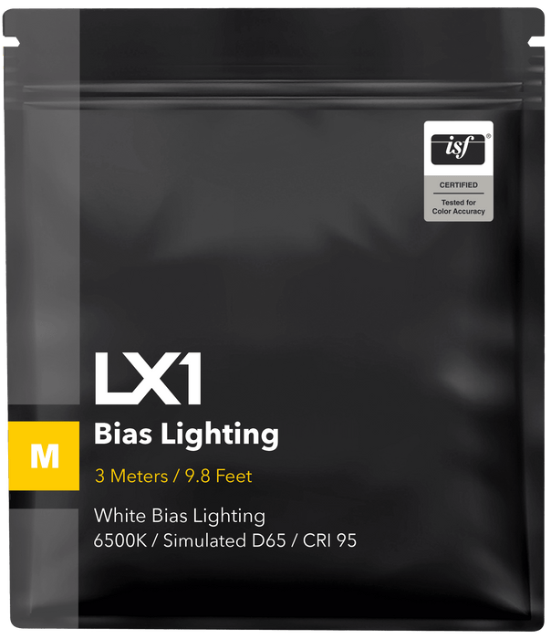 LX1 Bias Lighting CRI 95 6500K Simulated D65 White Bias Lights - MediaLight Bias Lighting