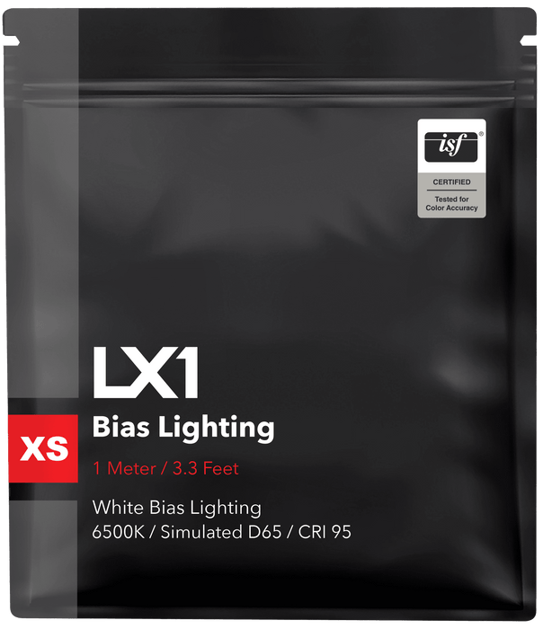 LX1 Bias Lighting CRI 95 6500K Simulated D65 White Bias Lights - MediaLight Bias Lighting