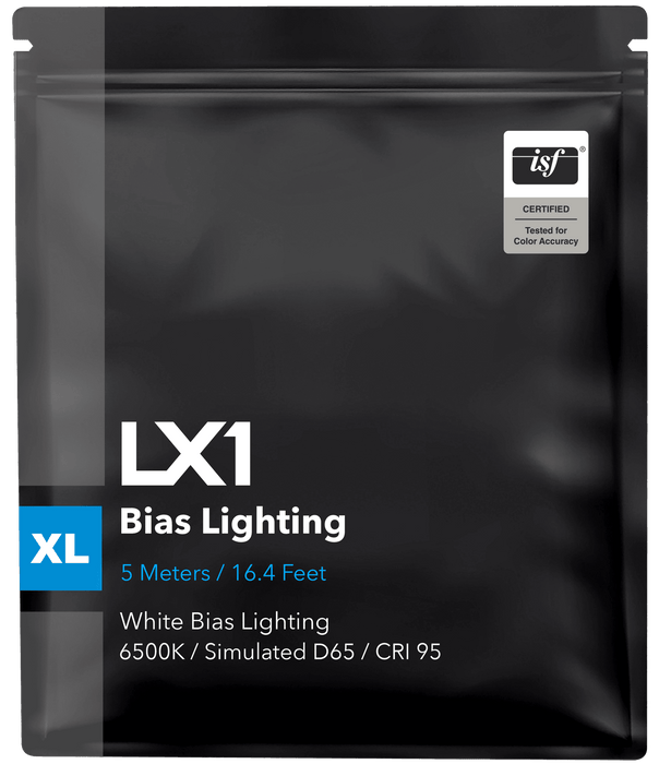 LX1 Bias Lighting CRI 95 6500K Simulated D65 White Bias Lights - MediaLight Bias Lighting